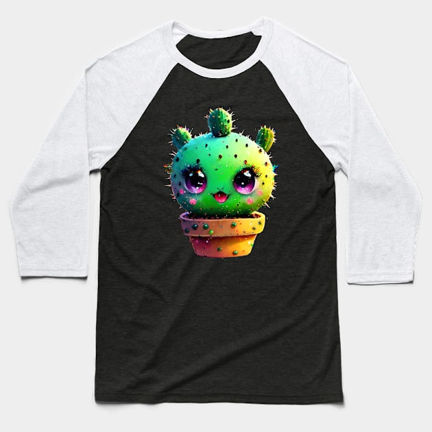 Baby cactus Baseball T-Shirt by Mariia Tsymbala